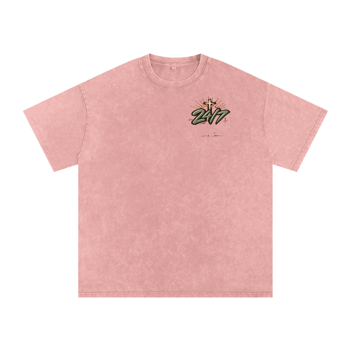 Snow Washed Oversized Cotton T-Shirt