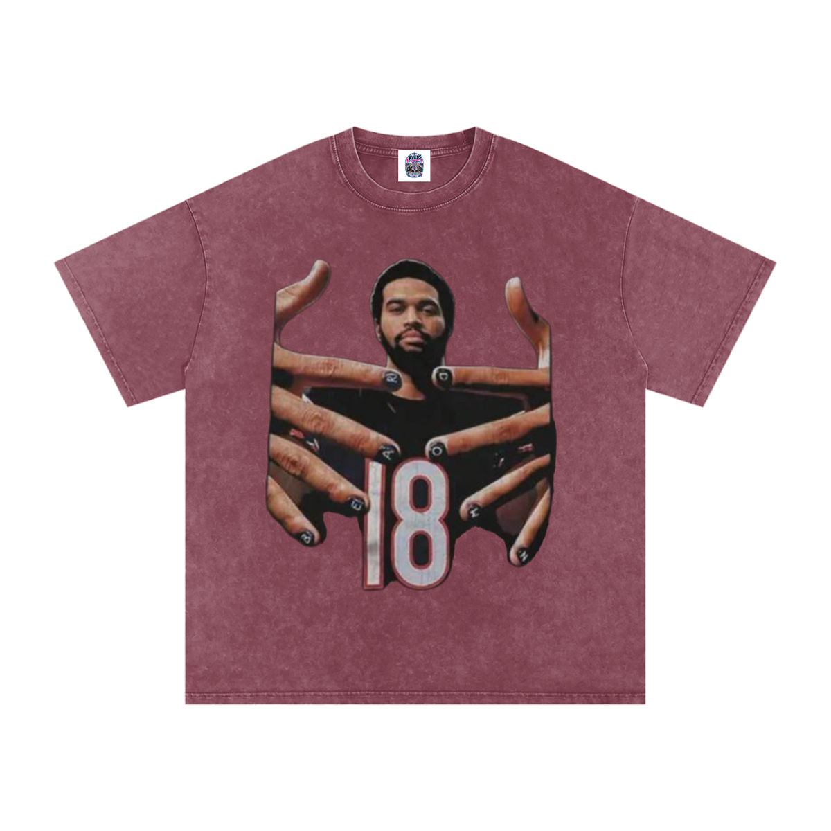 Caleb Williams Bear Down Snow Wash Oversized Tee