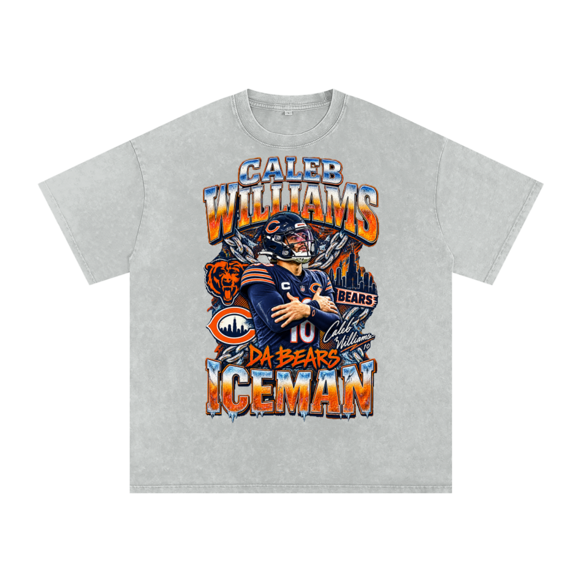Caleb Williams Iceman Snow Wash Oversized Tee