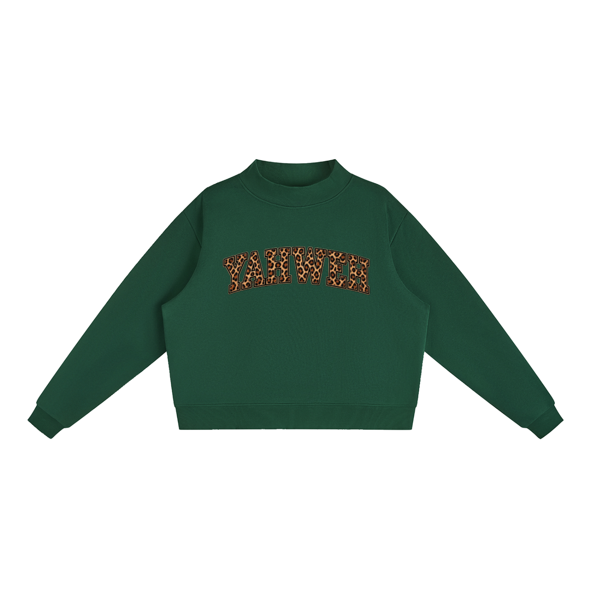 Yahweh Fleece Mock-Neck Crew Sweatshirt