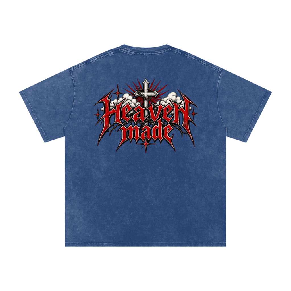 Heavy Metal Heaven Made — Snow Washed Oversized Tee