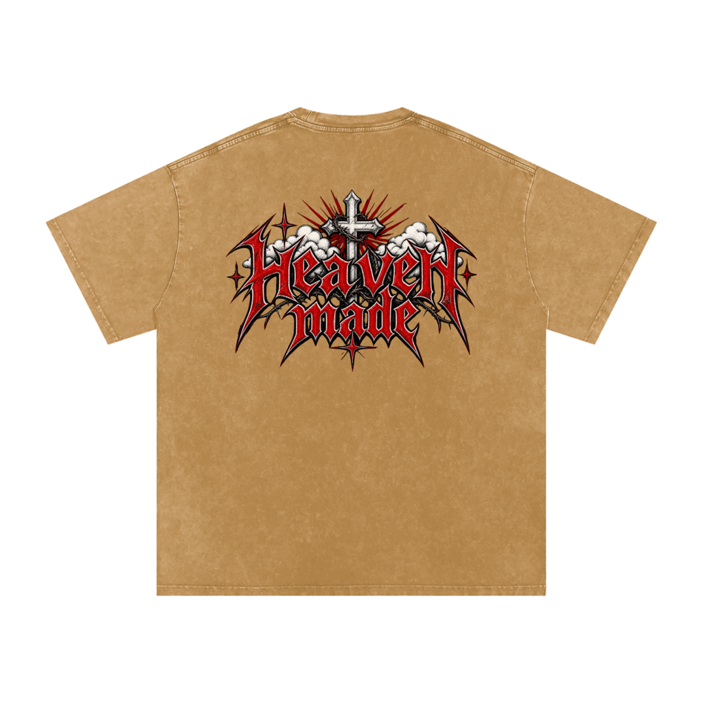 Heavy Metal Heaven Made — Snow Washed Oversized Tee