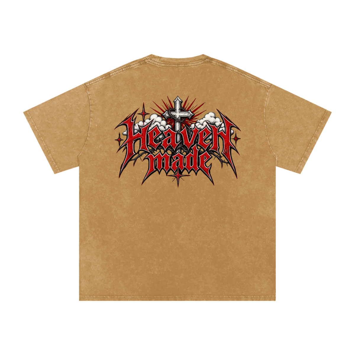 Heavy Metal Heaven Made — Snow Washed Oversized Tee
