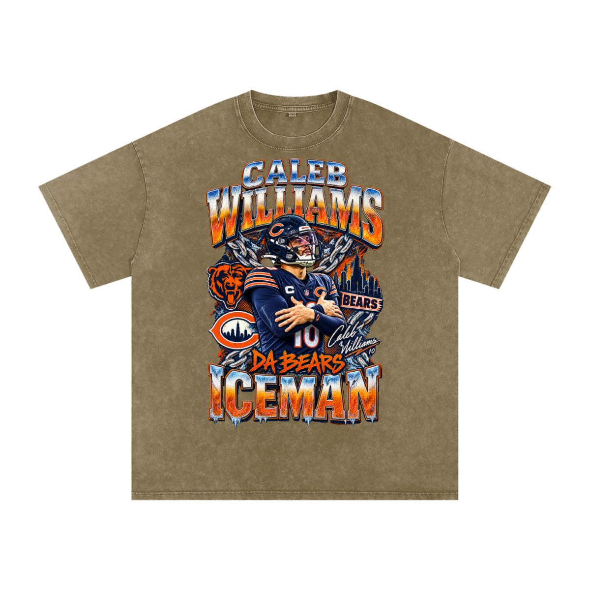 Caleb Williams Iceman Snow Wash Oversized Tee