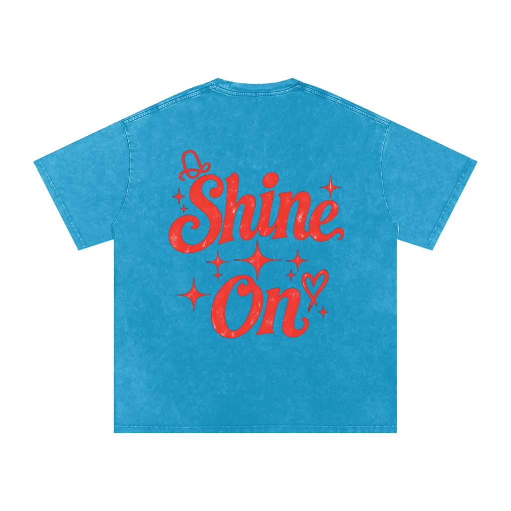 Dolly Parton Shine On Snow Washed Oversized Cotton T-Shirt
