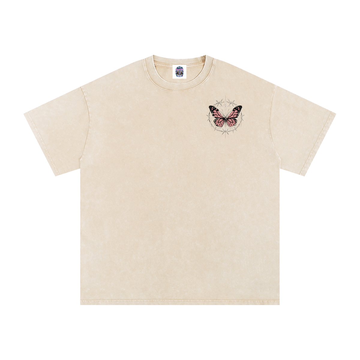 Snow Washed Oversized Cotton T-Shirt