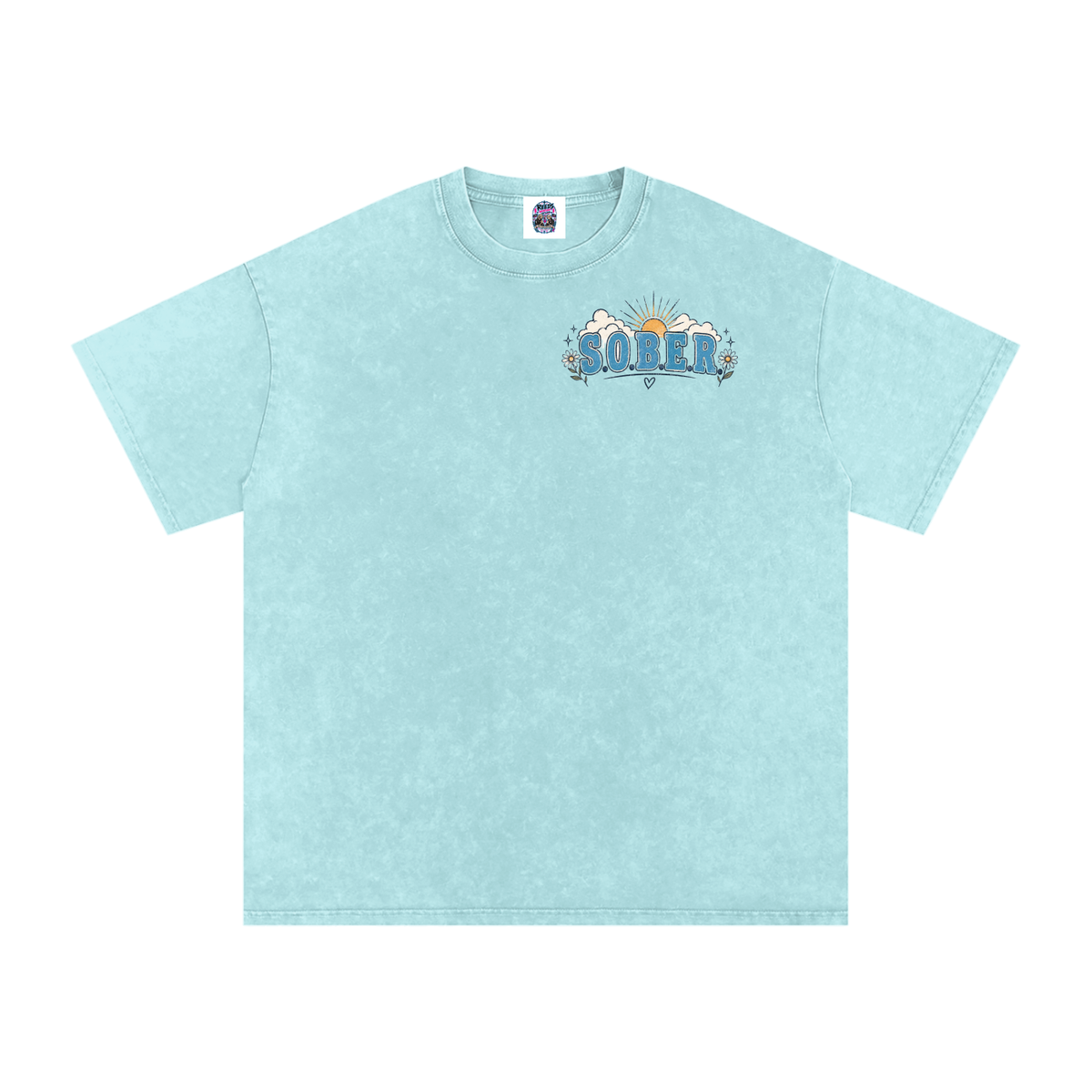 Sober — Snow Washed Oversized Tee