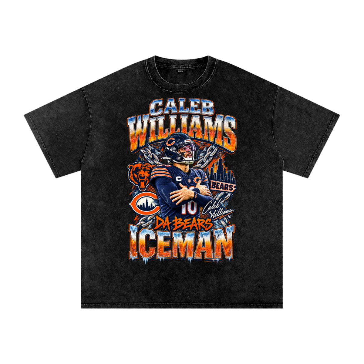 Caleb Williams Iceman Snow Wash Oversized Tee