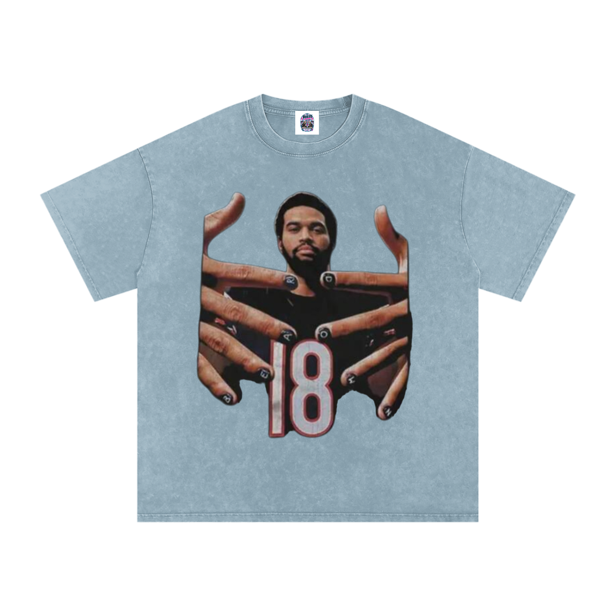 Caleb Williams Bear Down Snow Wash Oversized Tee