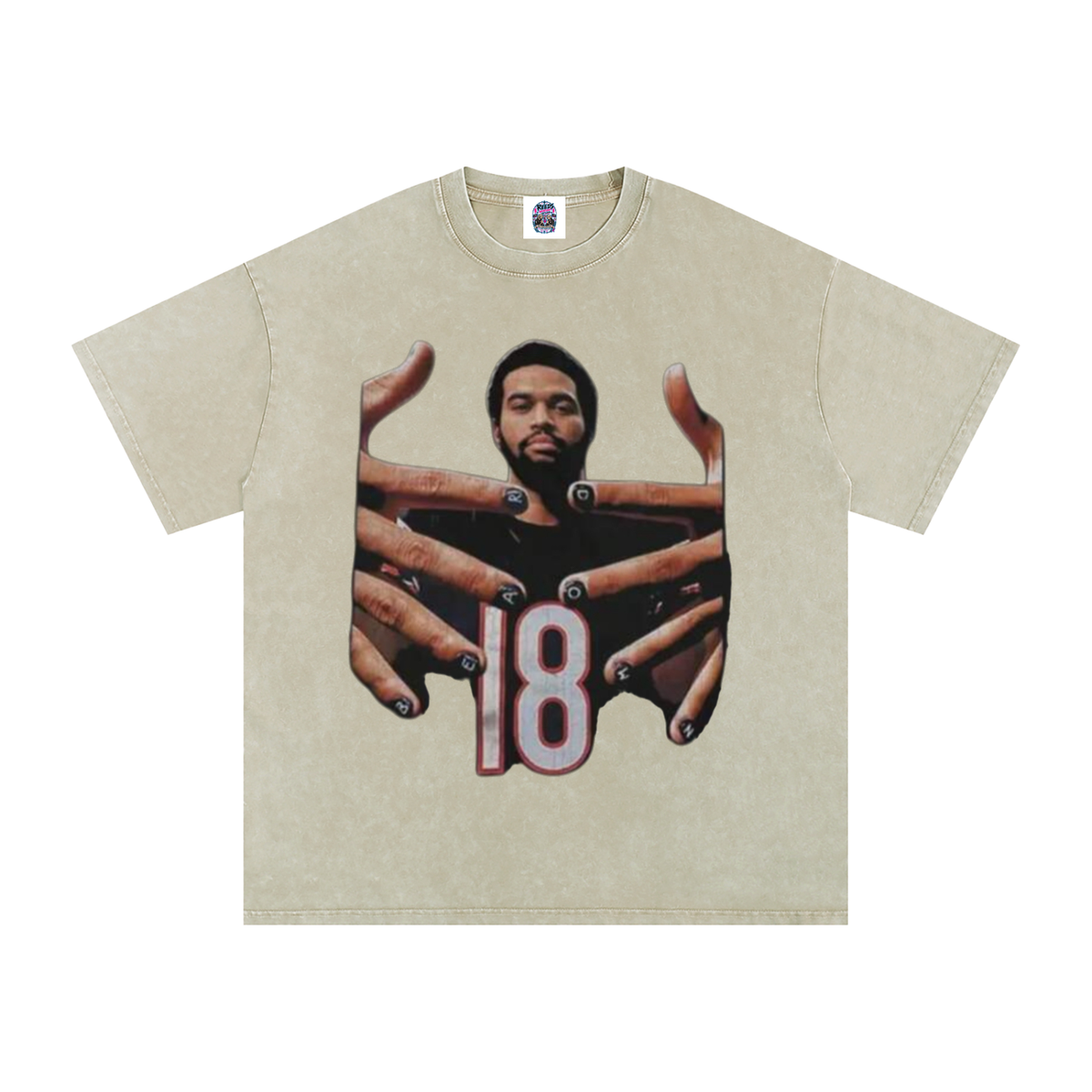 Caleb Williams Bear Down Snow Wash Oversized Tee
