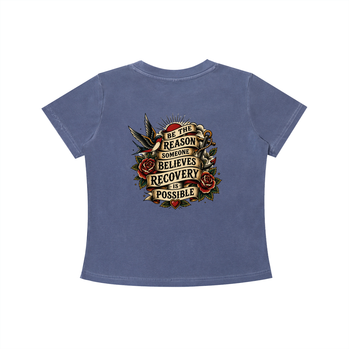 Be the Reason Someone Believes Recovery Is Possible Women's Crop Tee
