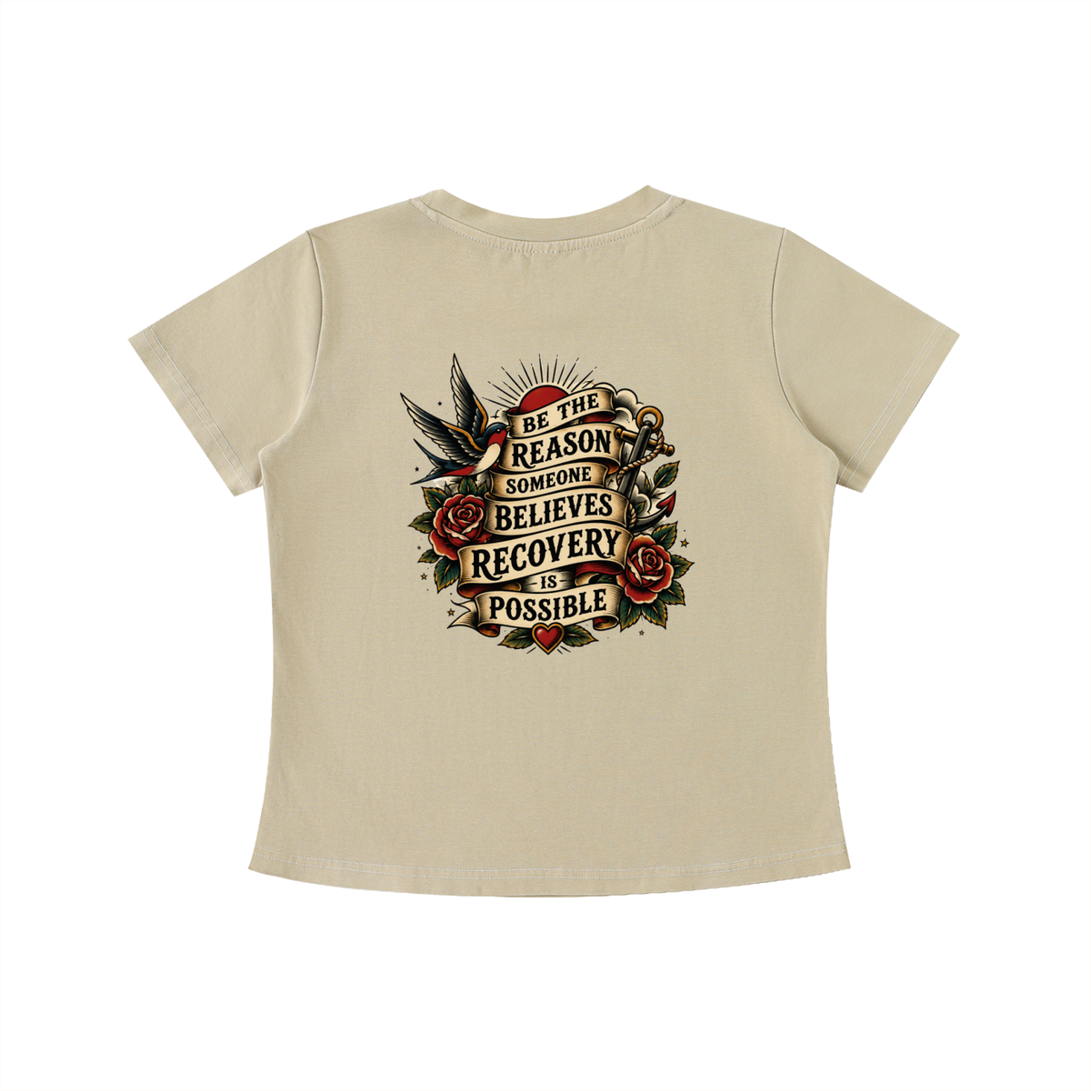 Be the Reason Someone Believes Recovery Is Possible Women's Crop Tee