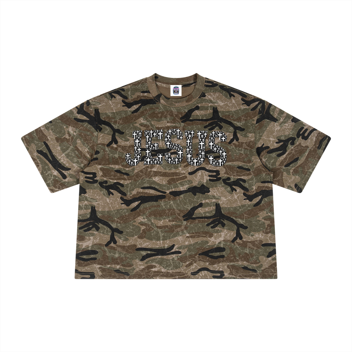 Jesus Camo Boxy Tee