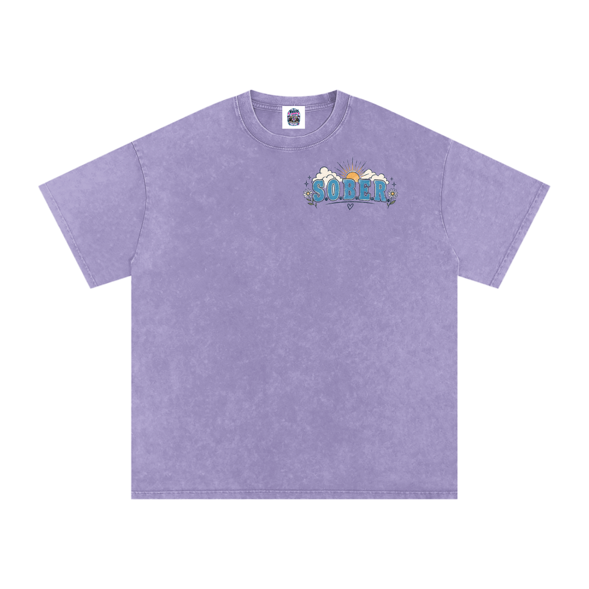Sober — Snow Washed Oversized Tee