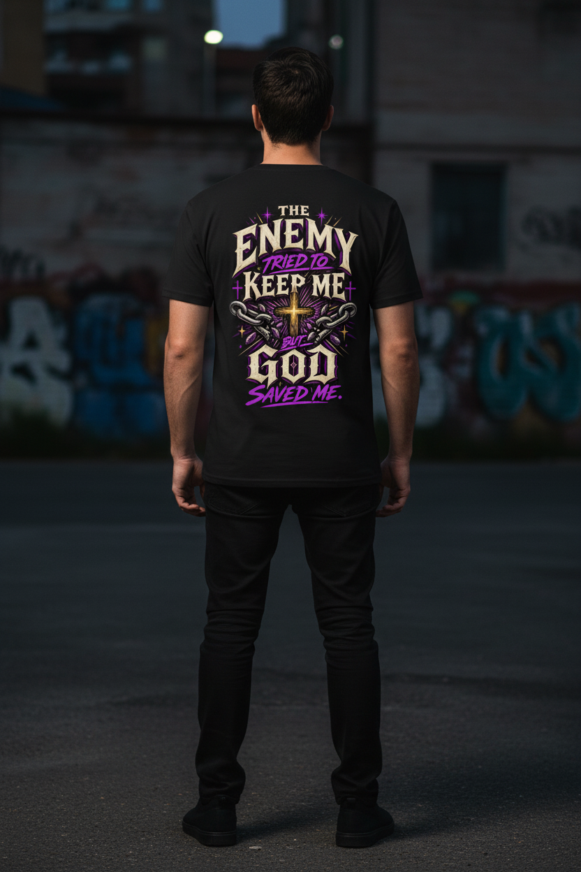 The Enemy Tried to Keep Me but God Saved Me Unisex Tee