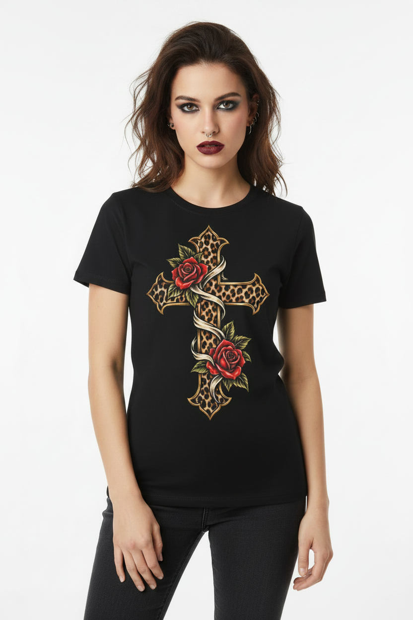Cheetah Cross Women's Tee