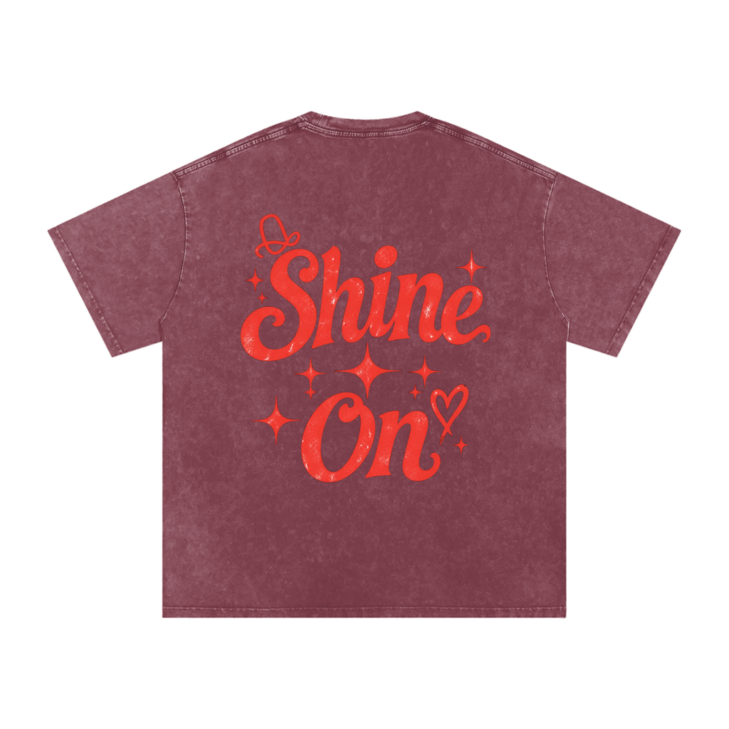 Dolly Parton Shine On Snow Washed Oversized Cotton T-Shirt