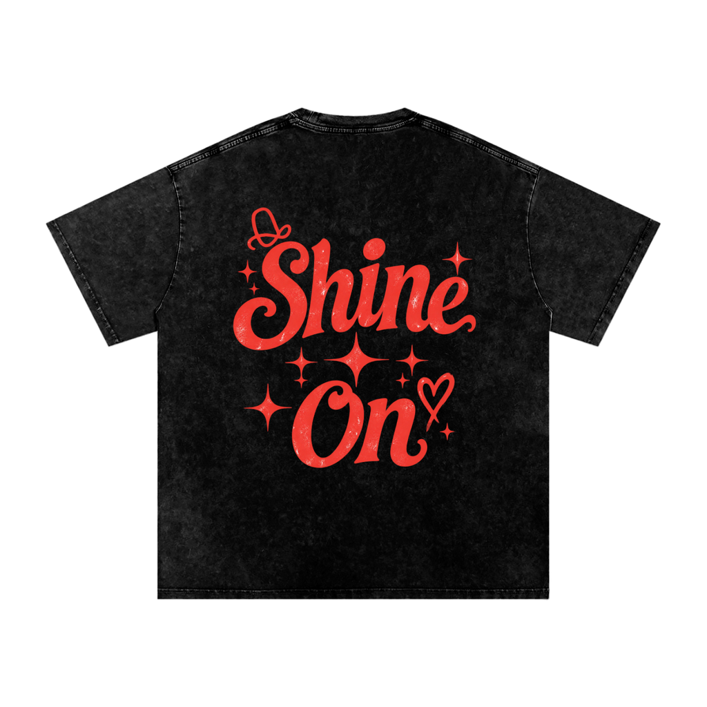 Dolly Parton Shine On Snow Washed Oversized Cotton T-Shirt