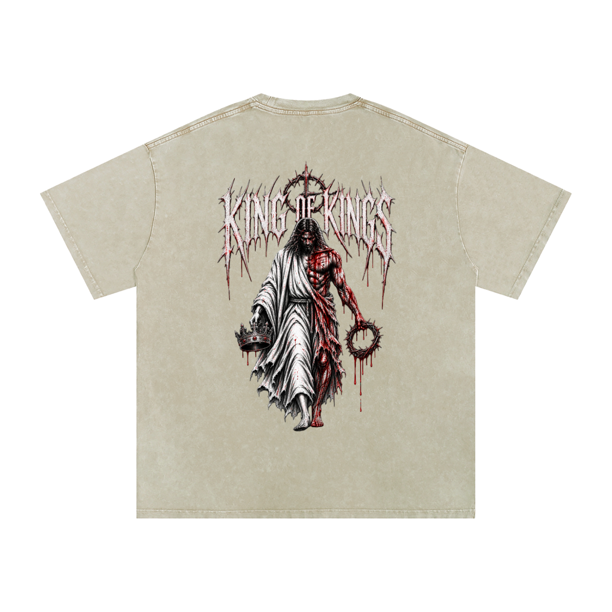 King of Kings — Snow Washed Oversized Tee