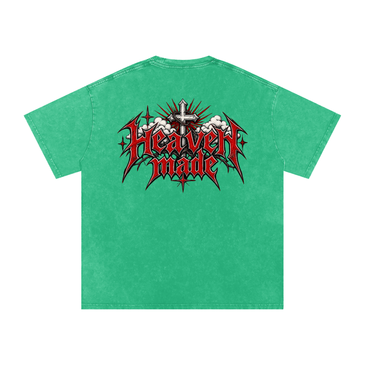Heavy Metal Heaven Made — Snow Washed Oversized Tee