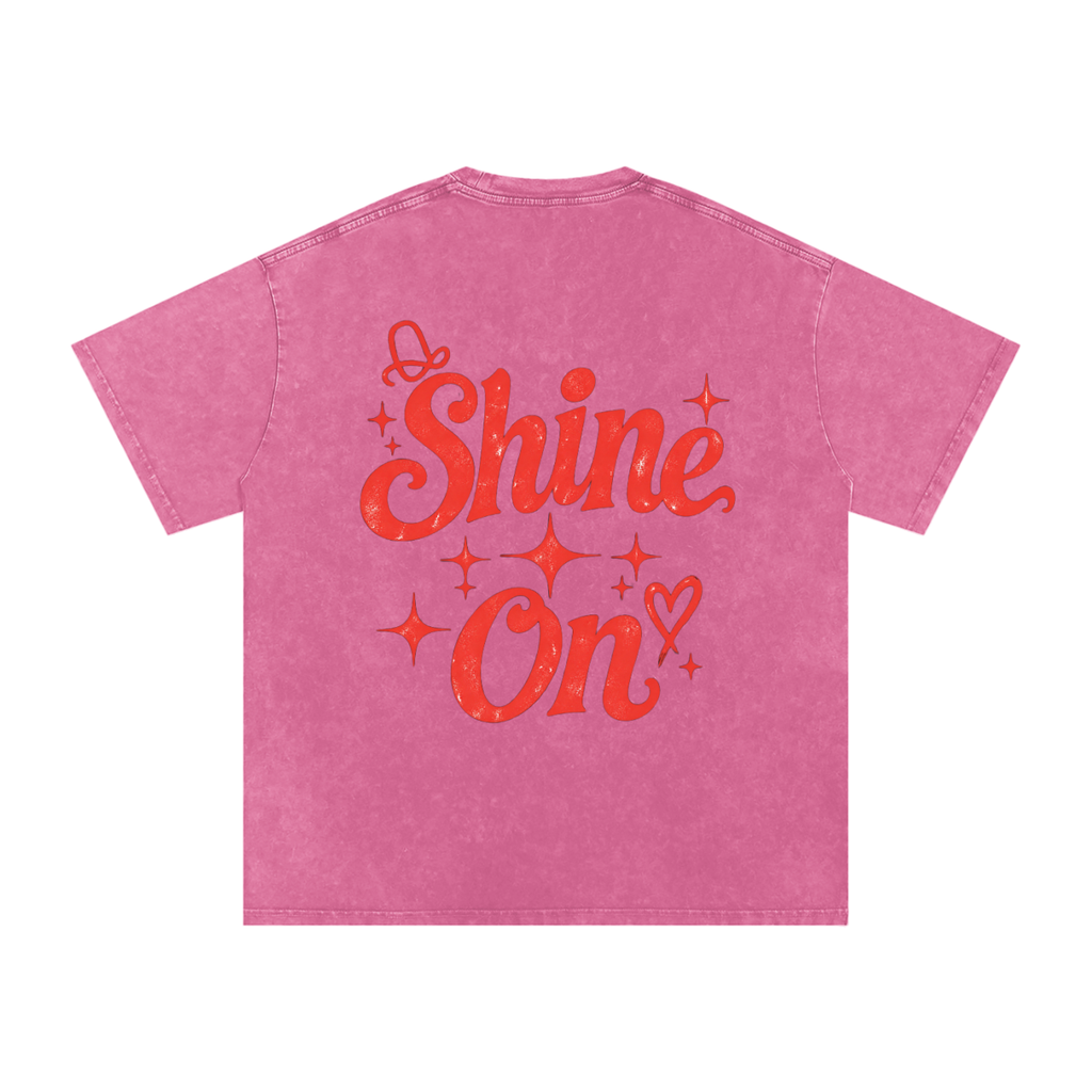 Dolly Parton Shine On Snow Washed Oversized Cotton T-Shirt