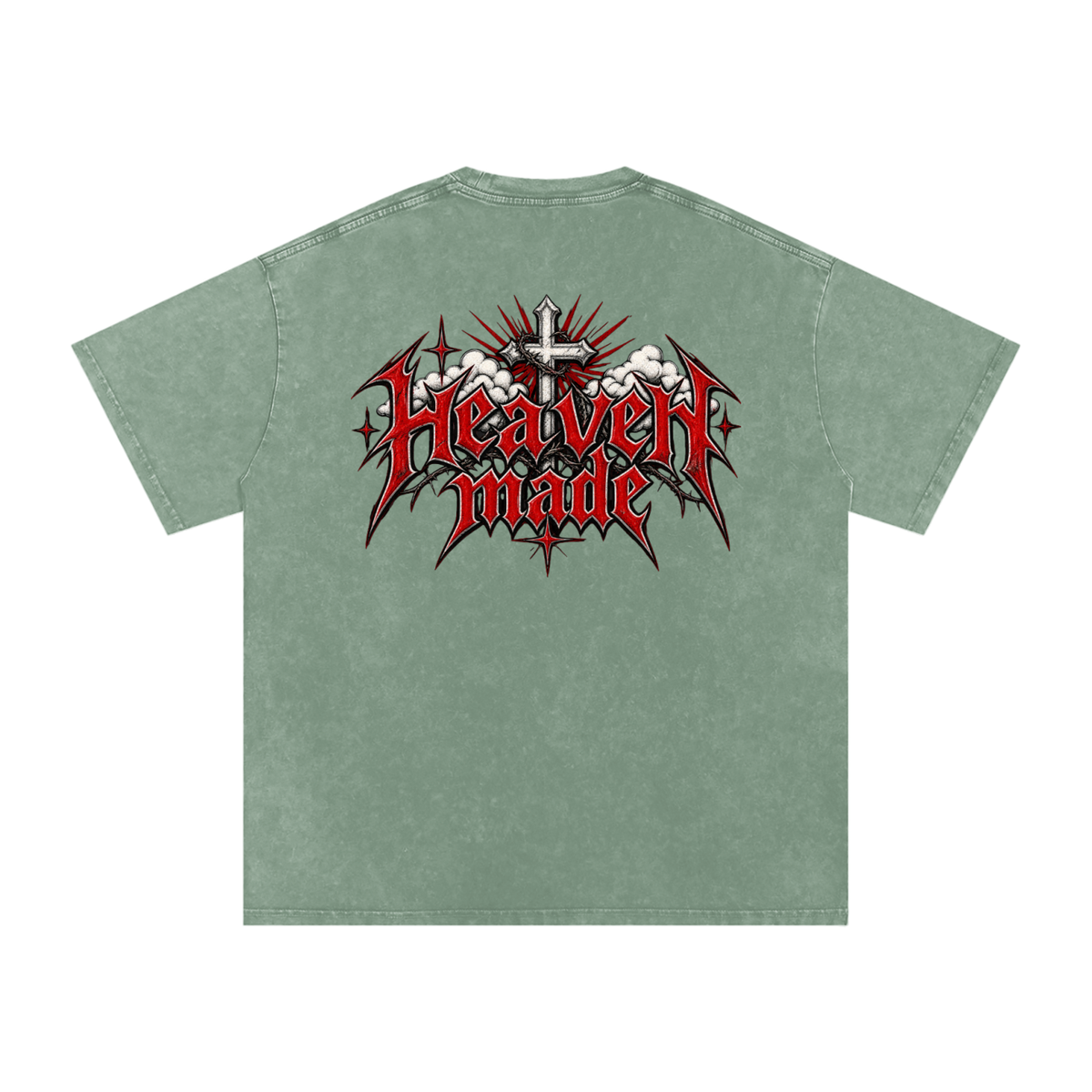Heavy Metal Heaven Made — Snow Washed Oversized Tee