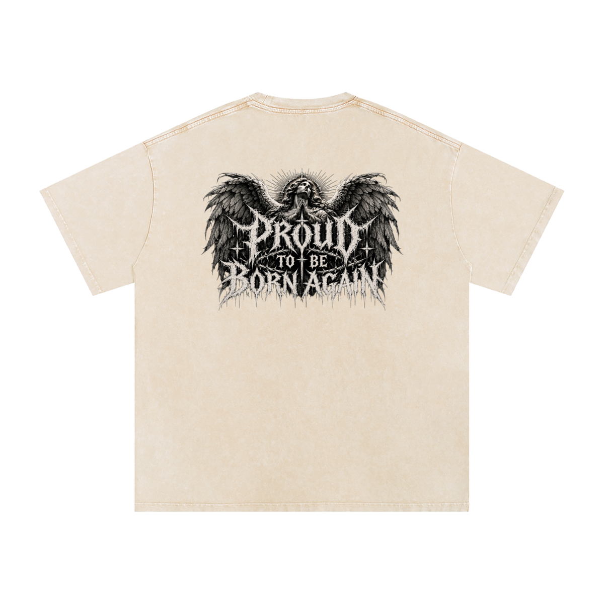 Snow Washed Oversized Cotton T-Shirt