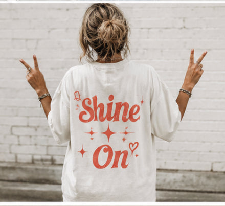 Dolly Parton Shine On Snow Washed Oversized Cotton T-Shirt