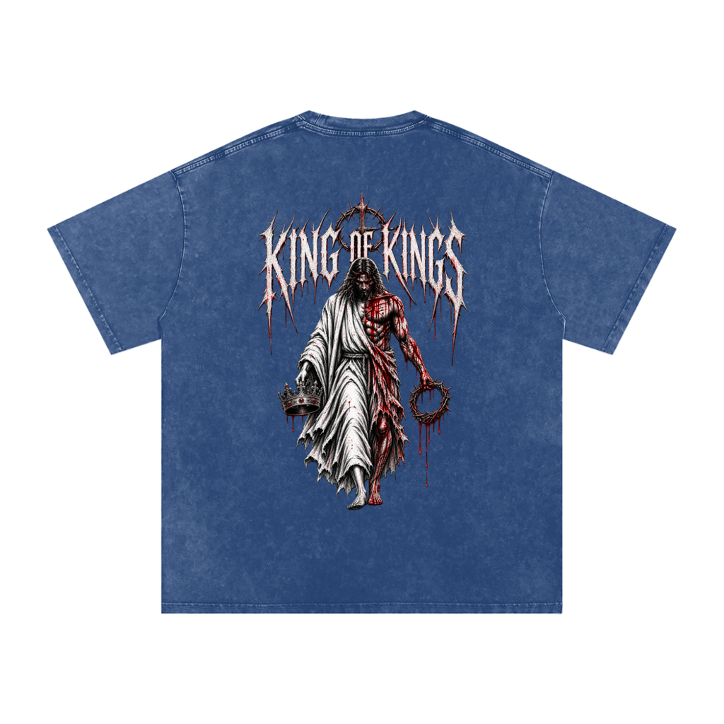 King of Kings — Snow Washed Oversized Tee