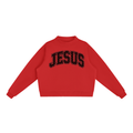 Jesus Fleece Mock-Neck Crew Sweatshirt