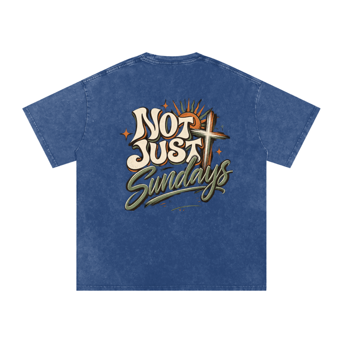 Snow Washed Oversized Cotton T-Shirt