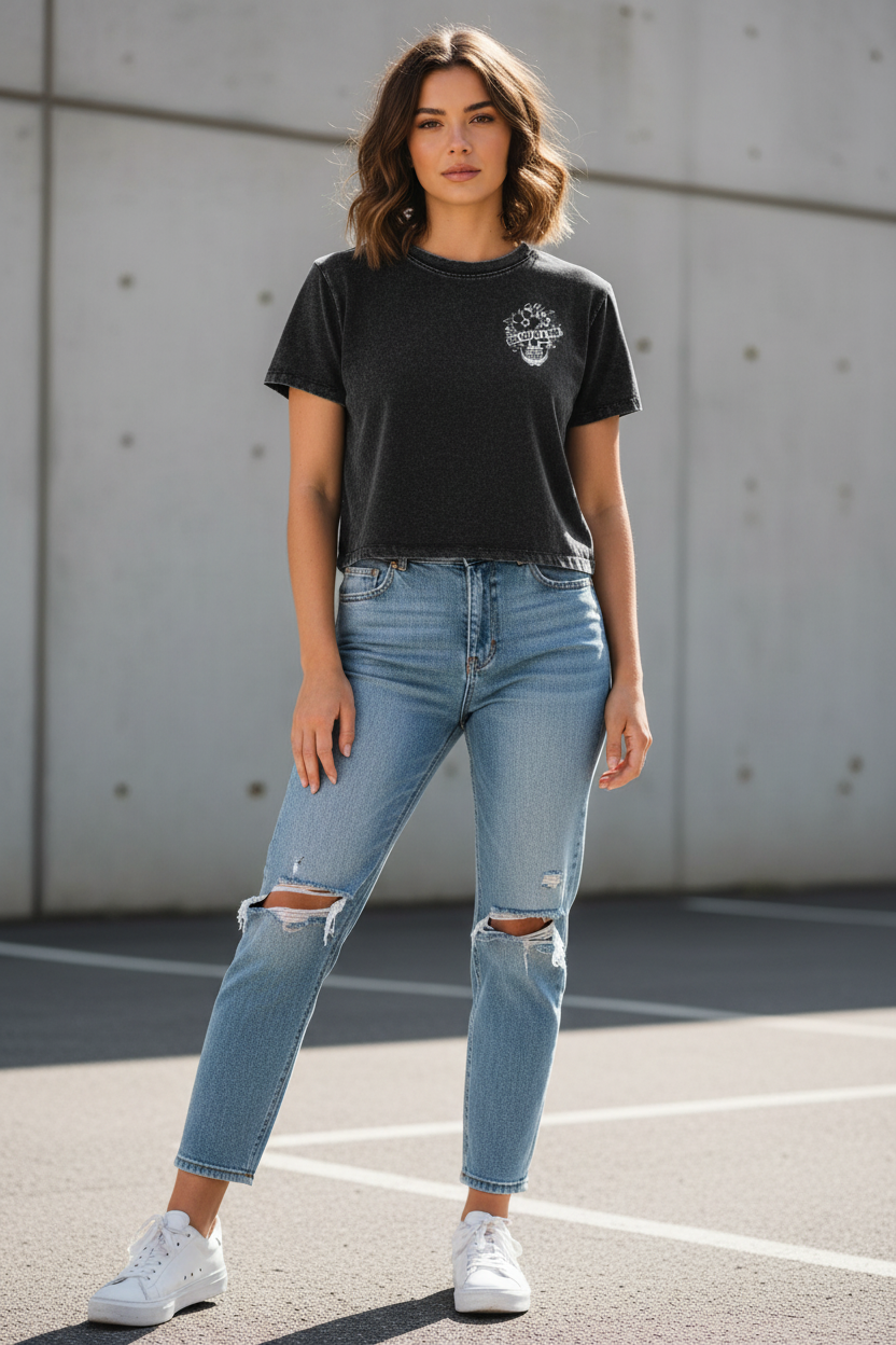 One Day at Time Vintage Wash Drop Shoulder T-shirt