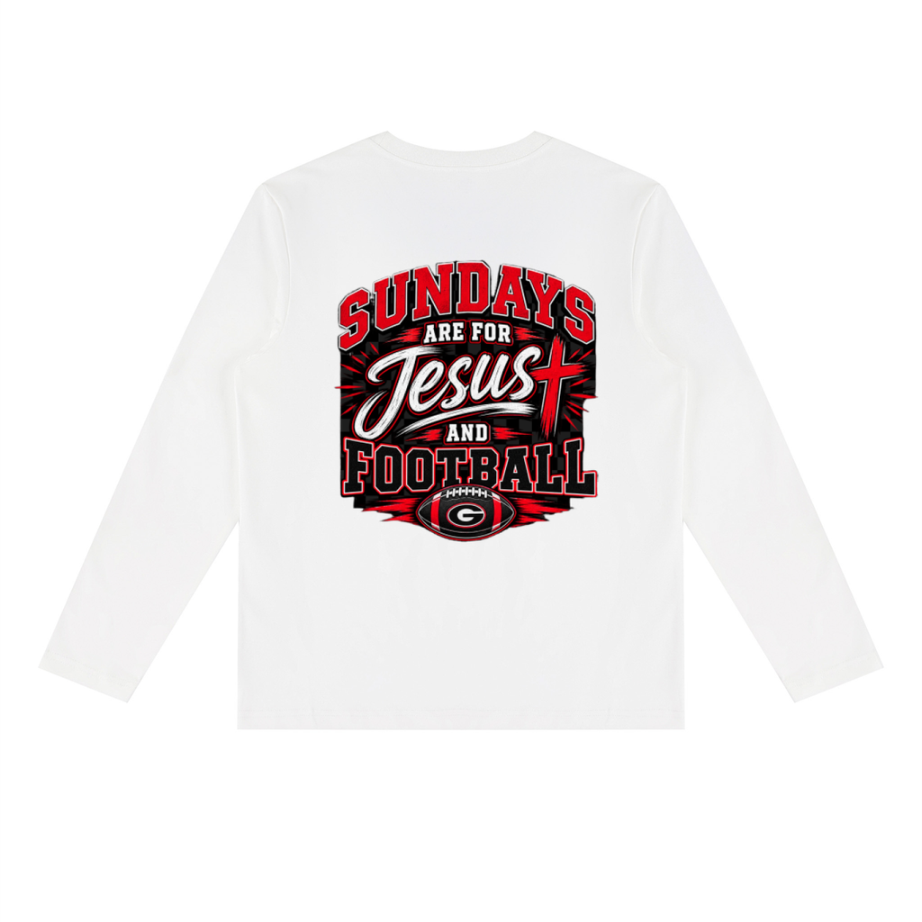 Sundays Are for Jesus and Football Unisex Long Sleeve Tee