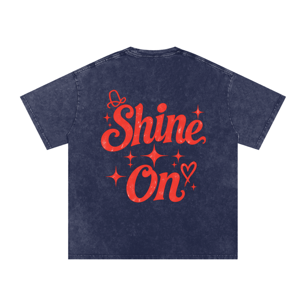 Dolly Parton Shine On Snow Washed Oversized Cotton T-Shirt