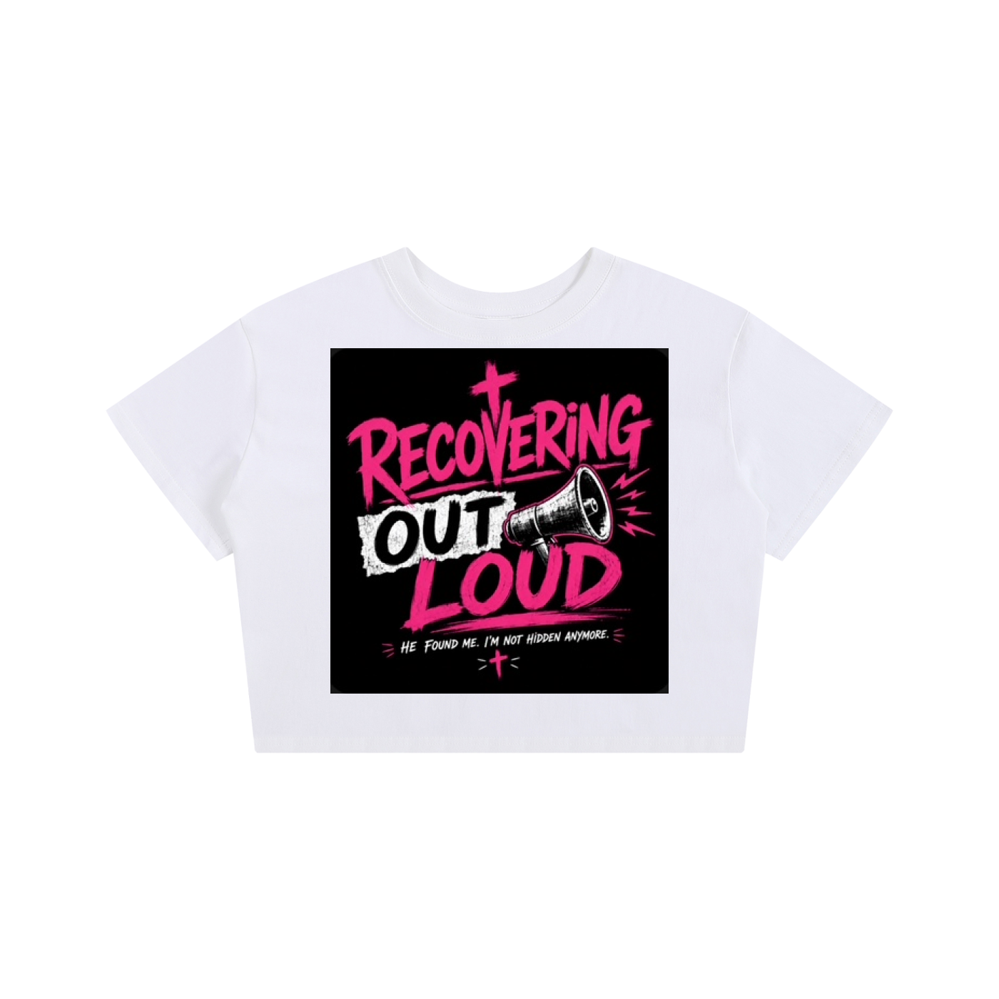 Recover Out Loud — Pink Baby Tee