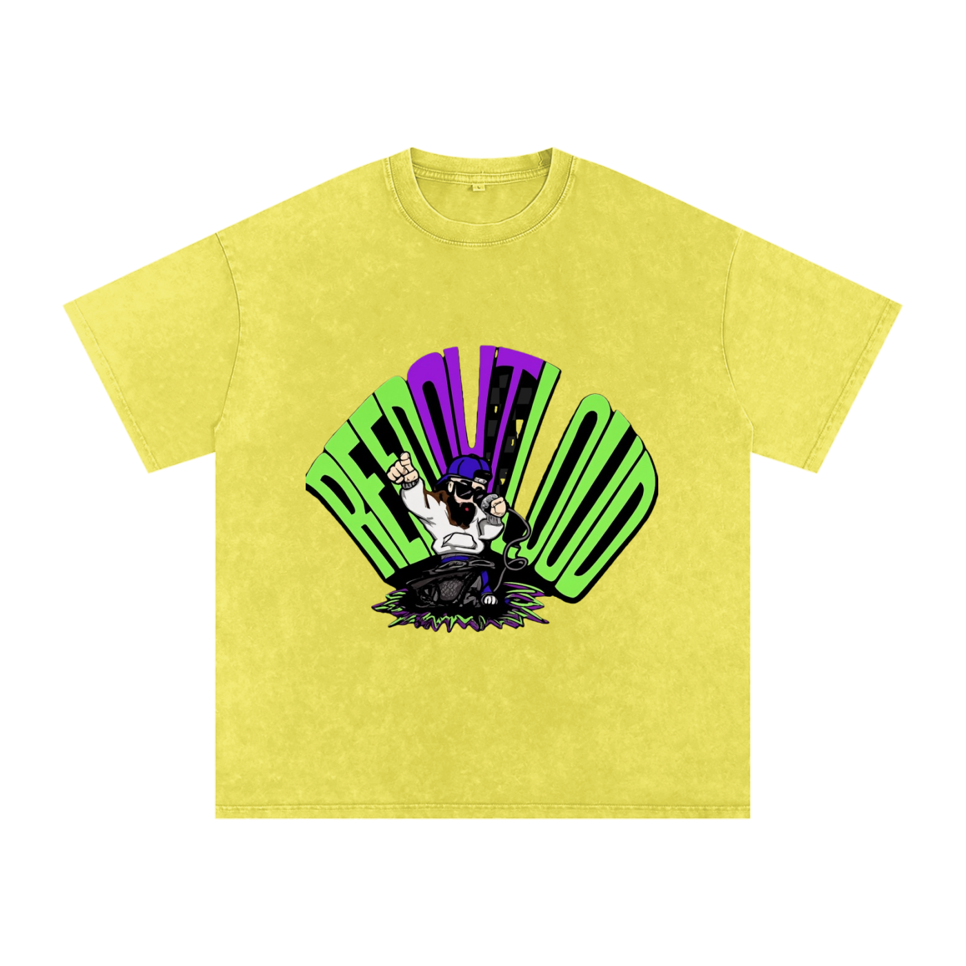 Reeds Worship Outloud — Logo Snow Washed Oversized Tee