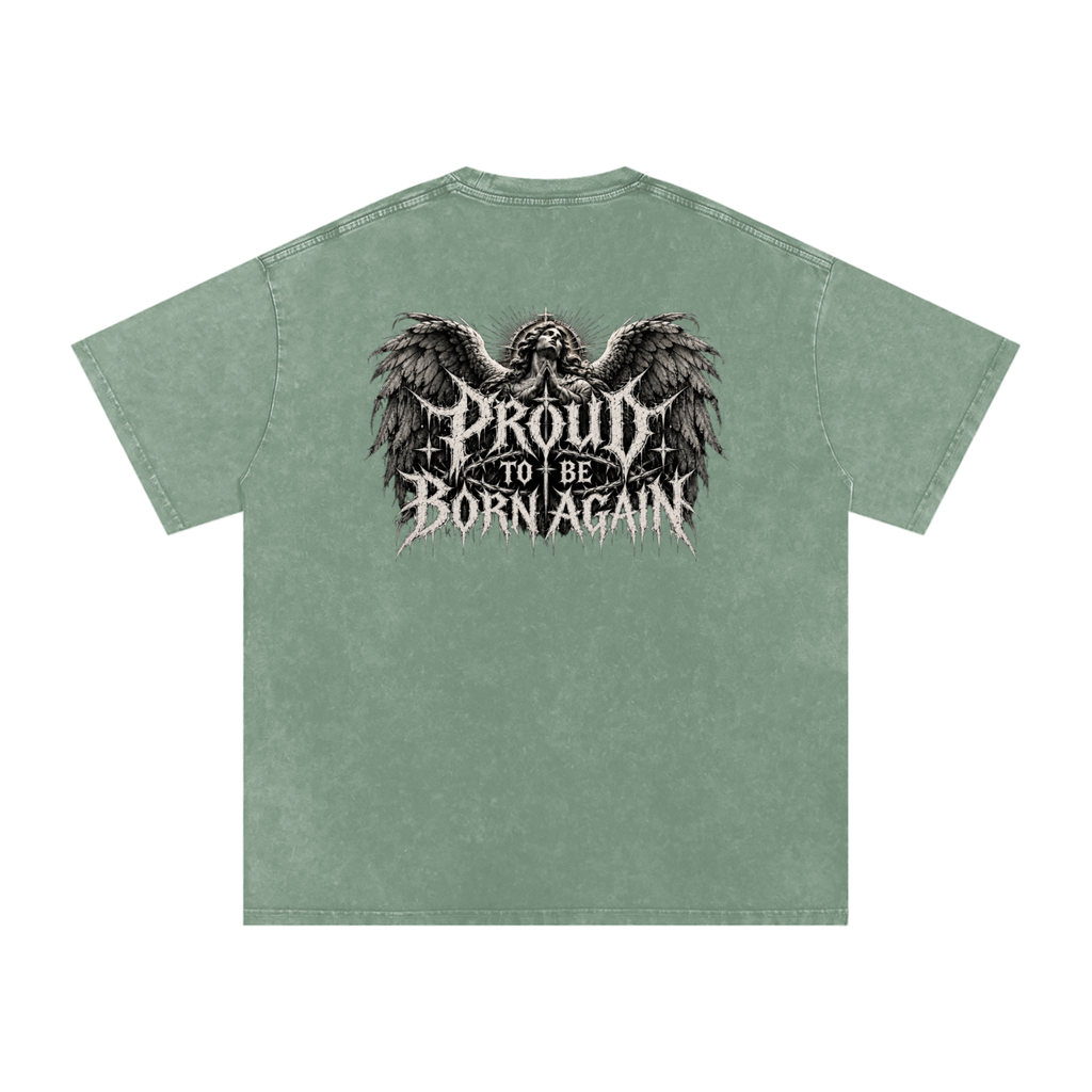 Snow Washed Oversized Cotton T-Shirt