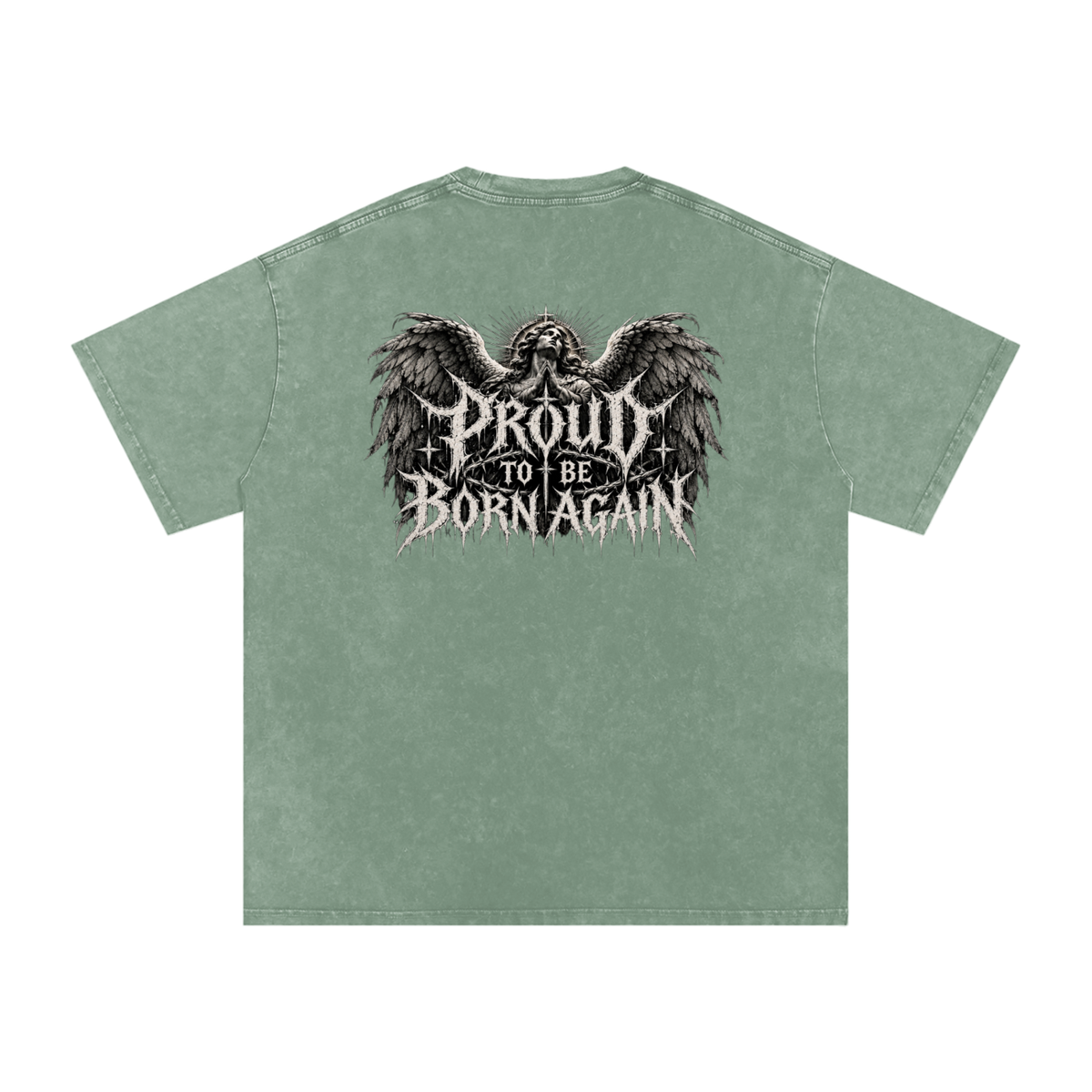 Snow Washed Oversized Cotton T-Shirt