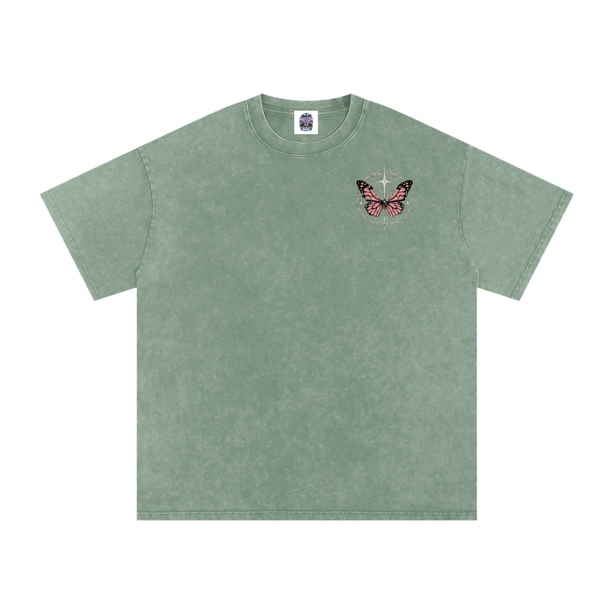 Snow Washed Oversized Cotton T-Shirt