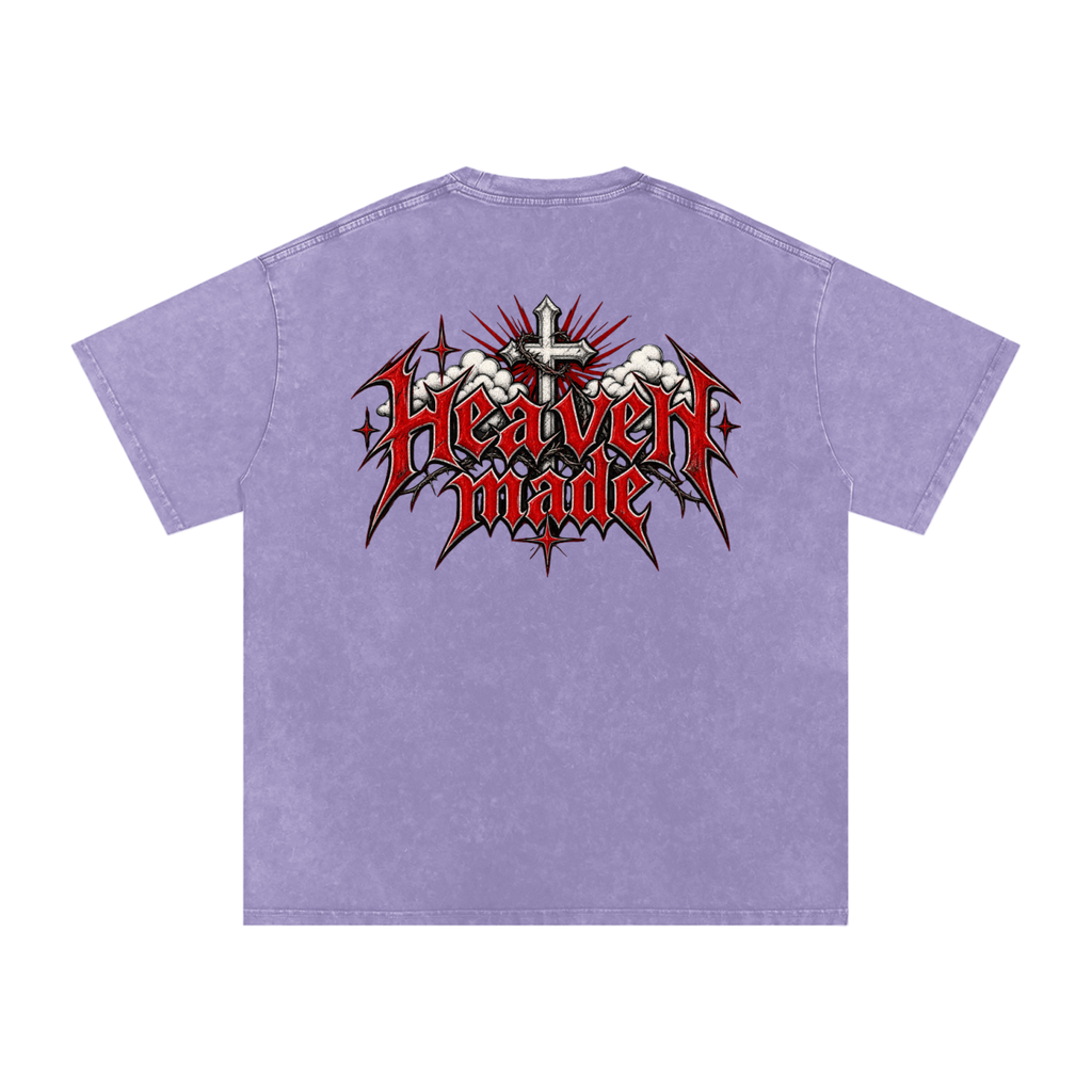 Heavy Metal Heaven Made — Snow Washed Oversized Tee