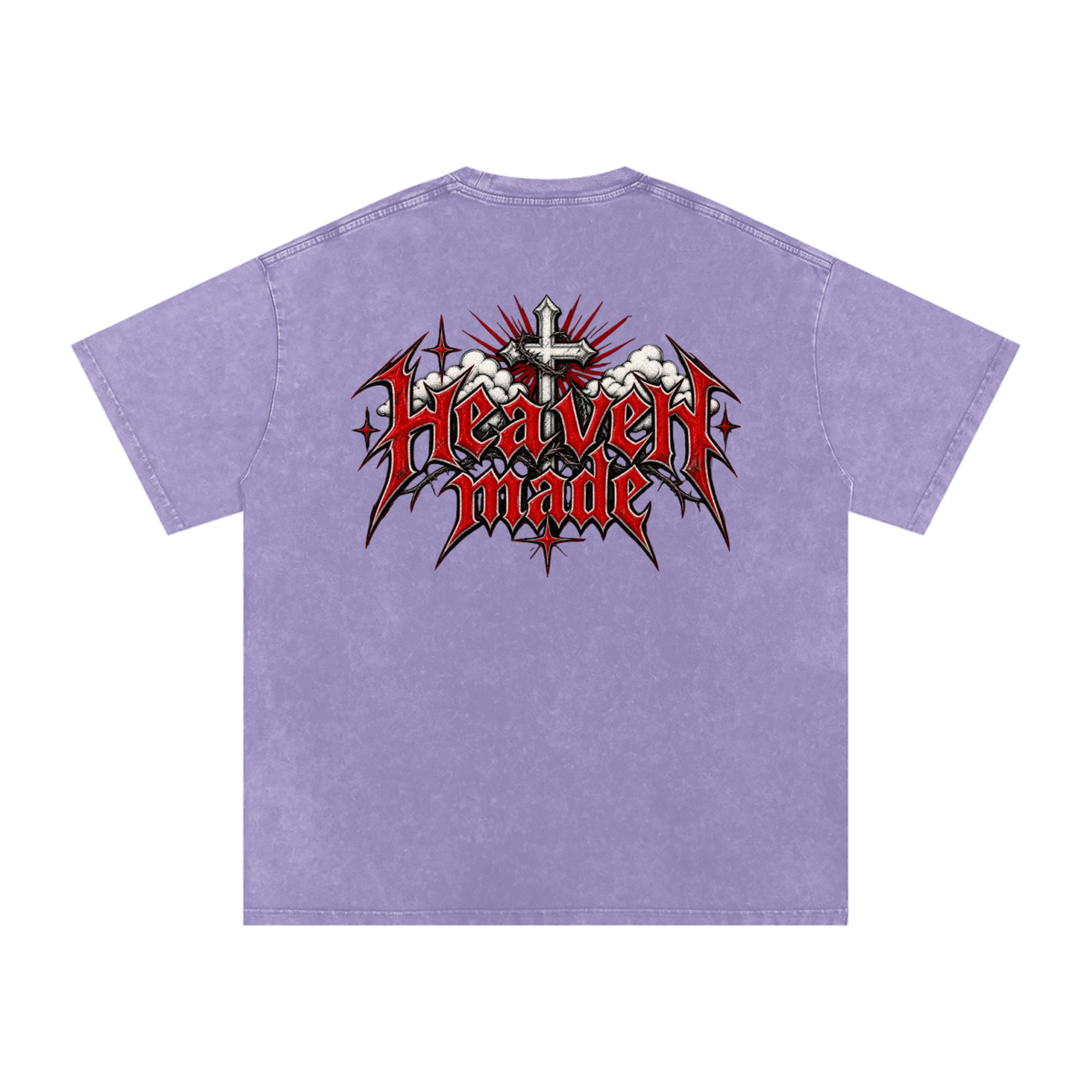 Heavy Metal Heaven Made — Snow Washed Oversized Tee