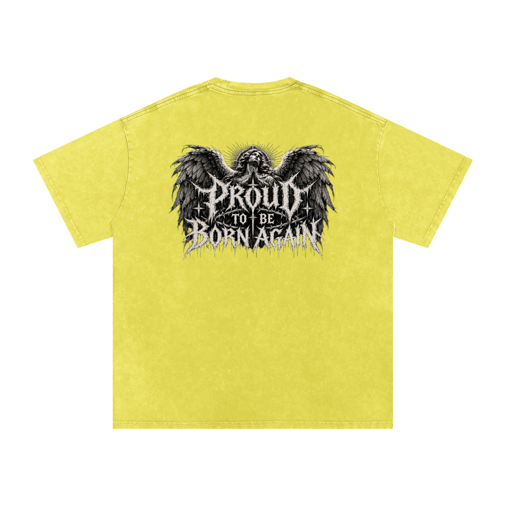Snow Washed Oversized Cotton T-Shirt
