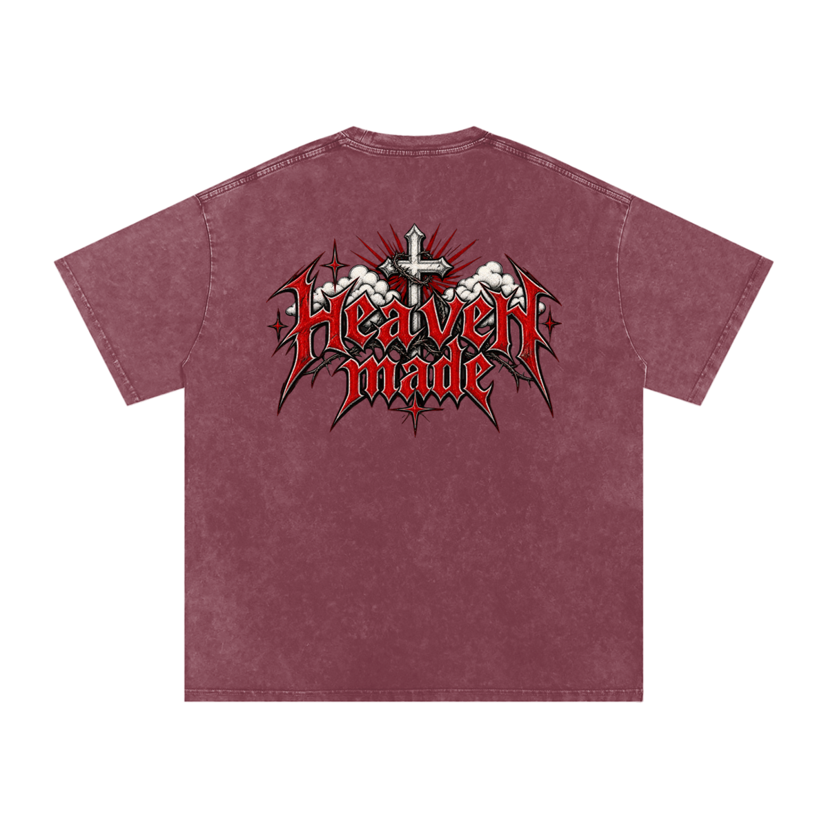 Heavy Metal Heaven Made — Snow Washed Oversized Tee