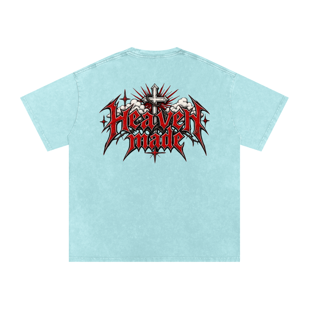 Heavy Metal Heaven Made — Snow Washed Oversized Tee