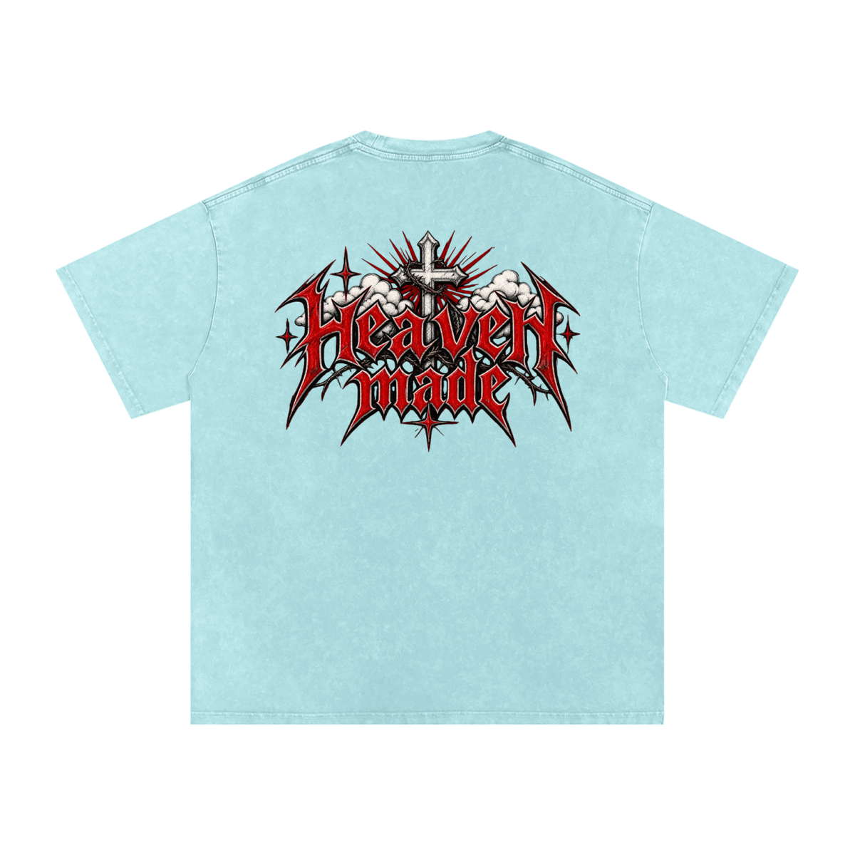 Heavy Metal Heaven Made — Snow Washed Oversized Tee