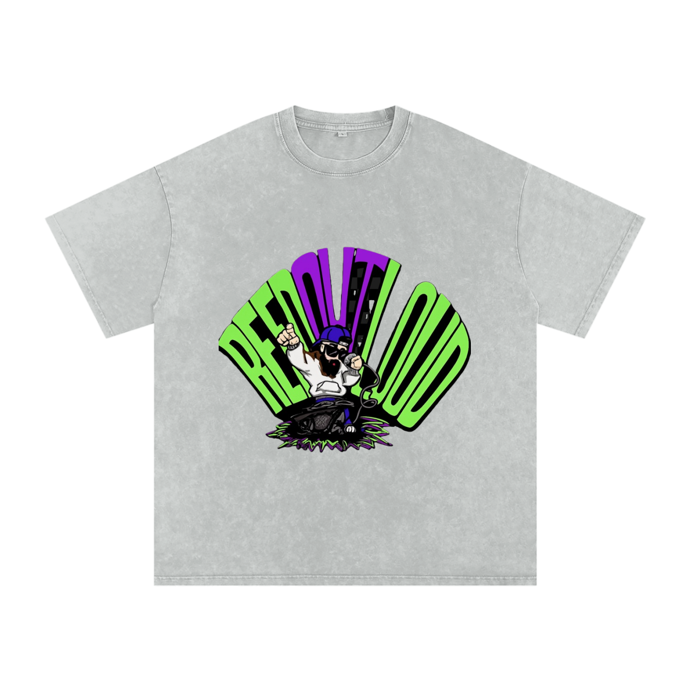 Reeds Worship Outloud — Logo Snow Washed Oversized Tee