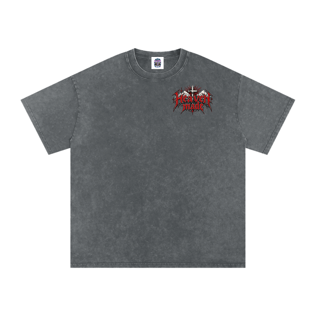 Heavy Metal Heaven Made — Snow Washed Oversized Tee
