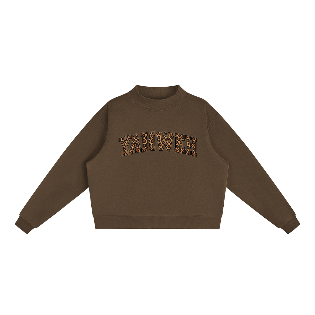 Yahweh Fleece Mock-Neck Crew Sweatshirt