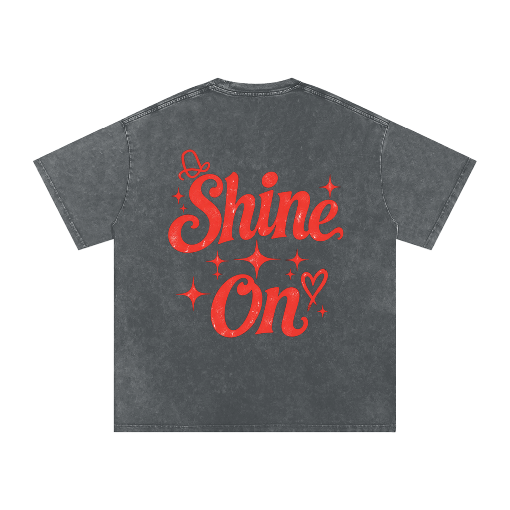 Dolly Parton Shine On Snow Washed Oversized Cotton T-Shirt