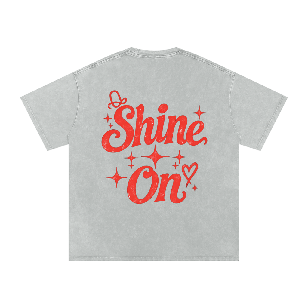 Dolly Parton Shine On Snow Washed Oversized Cotton T-Shirt